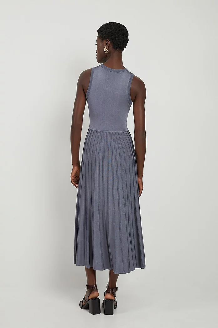 Petite Slinky Knit Pleated Midaxi Dress | Karen Millen Petite Slinky Knit Pleated Midaxi Dress | Karen Millen